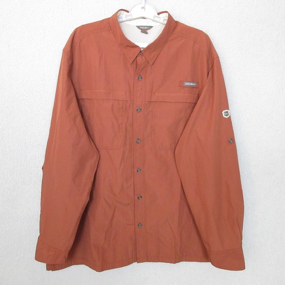 Chemise Eddie Bauer Homme 2XLT Rouge En Flanelle – Chaude Et Vintage Pour L'hiver !